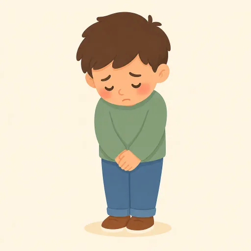 Ilustración: Avergonzado