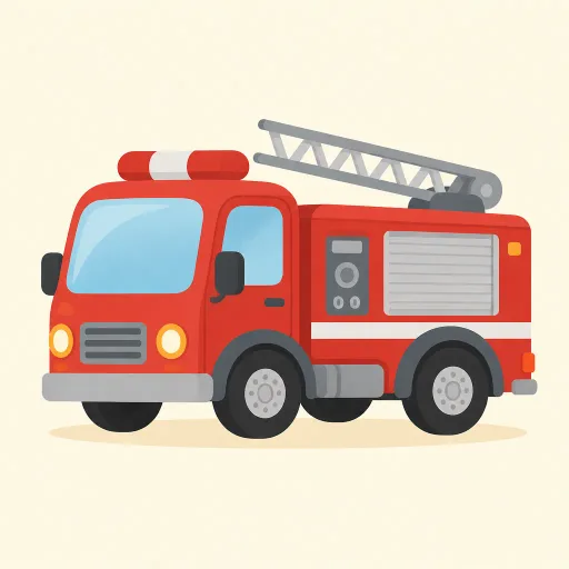 Ilustración: Camión de bomberos