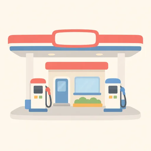 Ilustración: Gasolinera