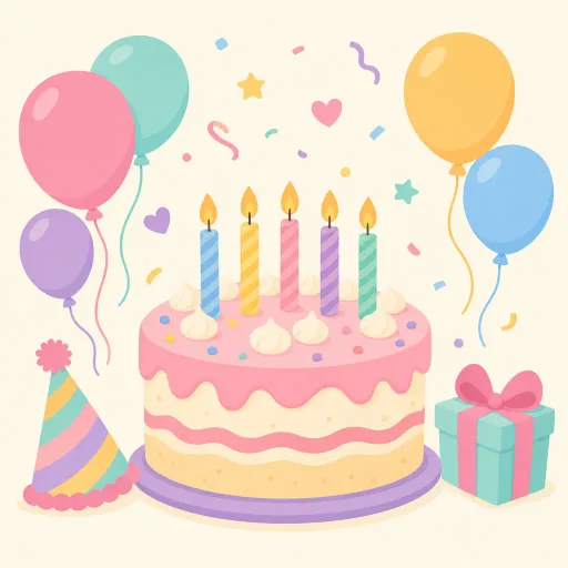 Ilustración: ¡Feliz cumpleaños!