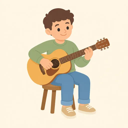 Ilustración: Tocar la guitarra