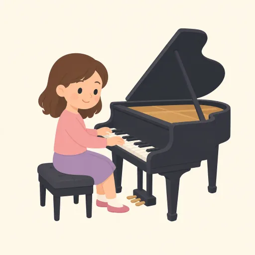 Ilustración: Tocar el piano