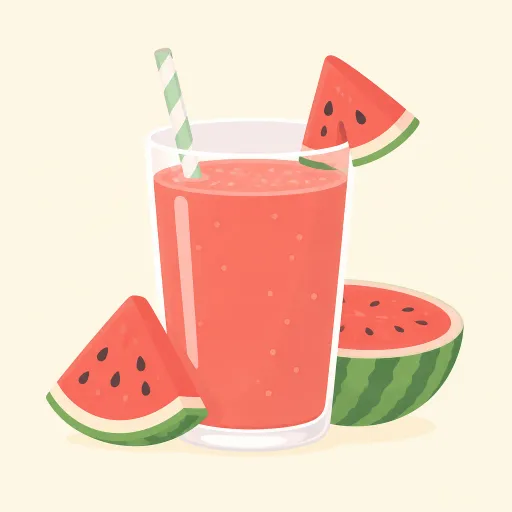 Illustration: Watermelon juice